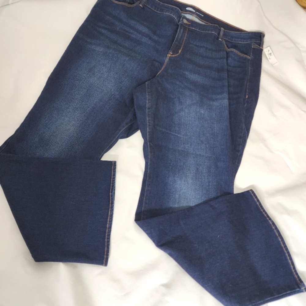 Old Navy Jeans Kicker Boot Cut Blue Denim Women's Plus Size 26 NWT